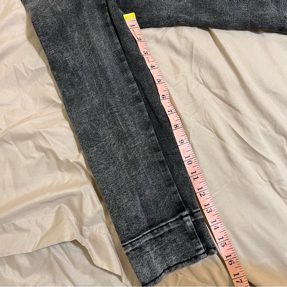 Soft Surroundings Charcoal Embroidered Tunic Military Denim Jacket Black Washed - Picture 15 of 16